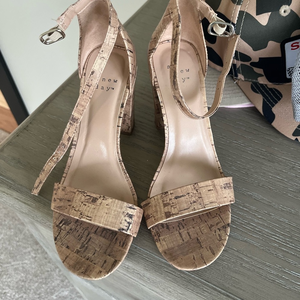 A New Day Women's Tan Heeled Sandals
